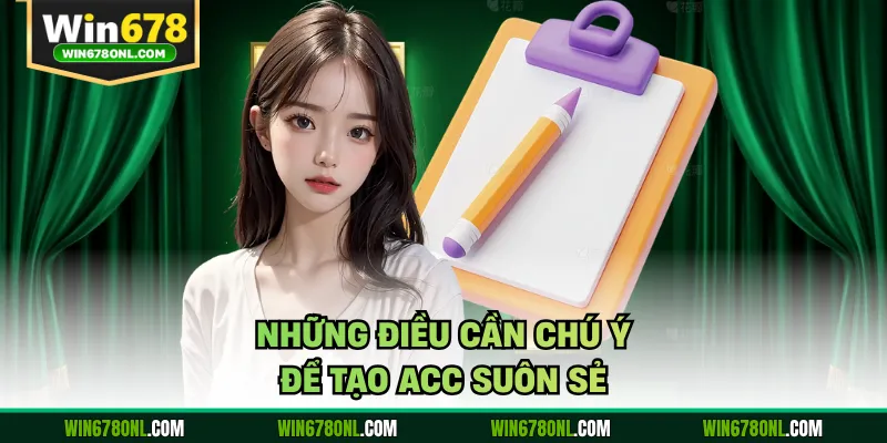 Những điều cần chú ý để tạo acc suôn sẻ